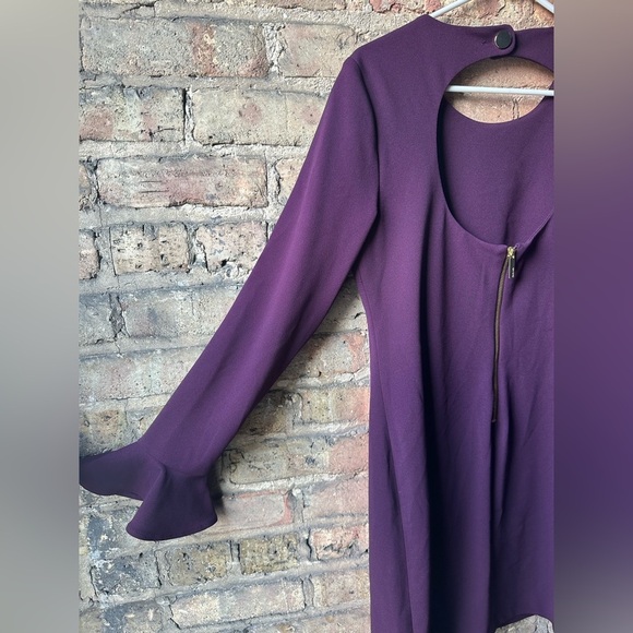 Calvin Klein Rich Purple Long Sleeve Dress - Picture 5 of 11